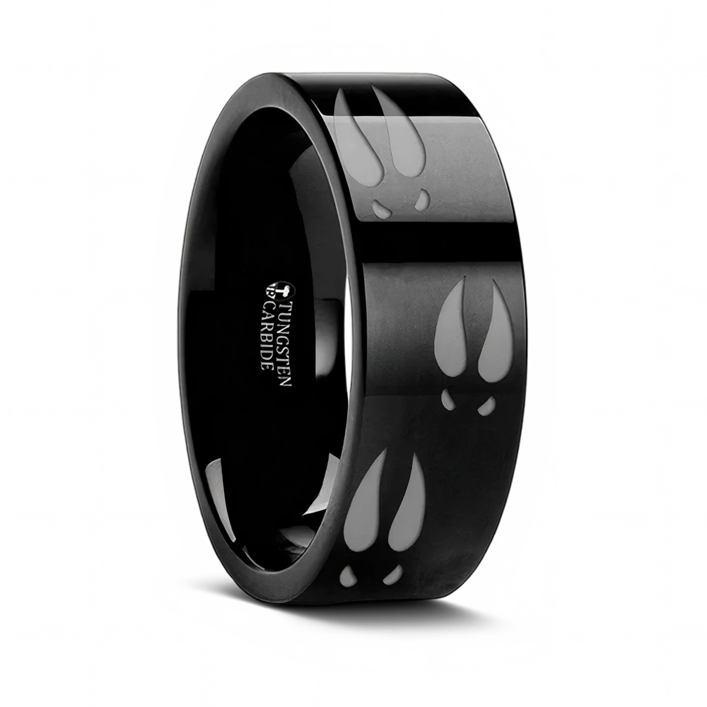Deer Track Ring in Tungsten - 6mm - 10mm (Copy)