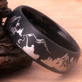 Clearance Tungsten Fishing Scene Ring - SIZE 12