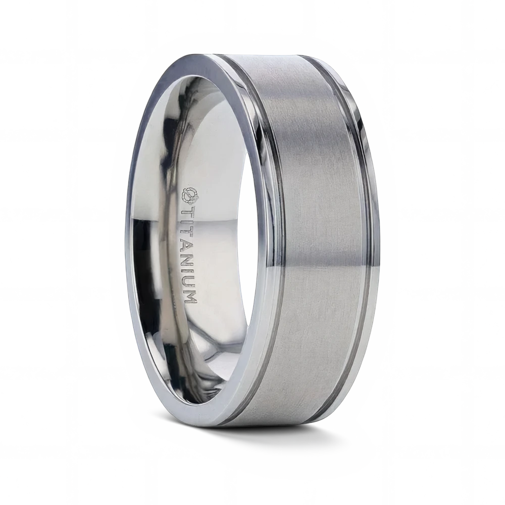 Flat Satin Finish Titanium Ring - Camo Ever After