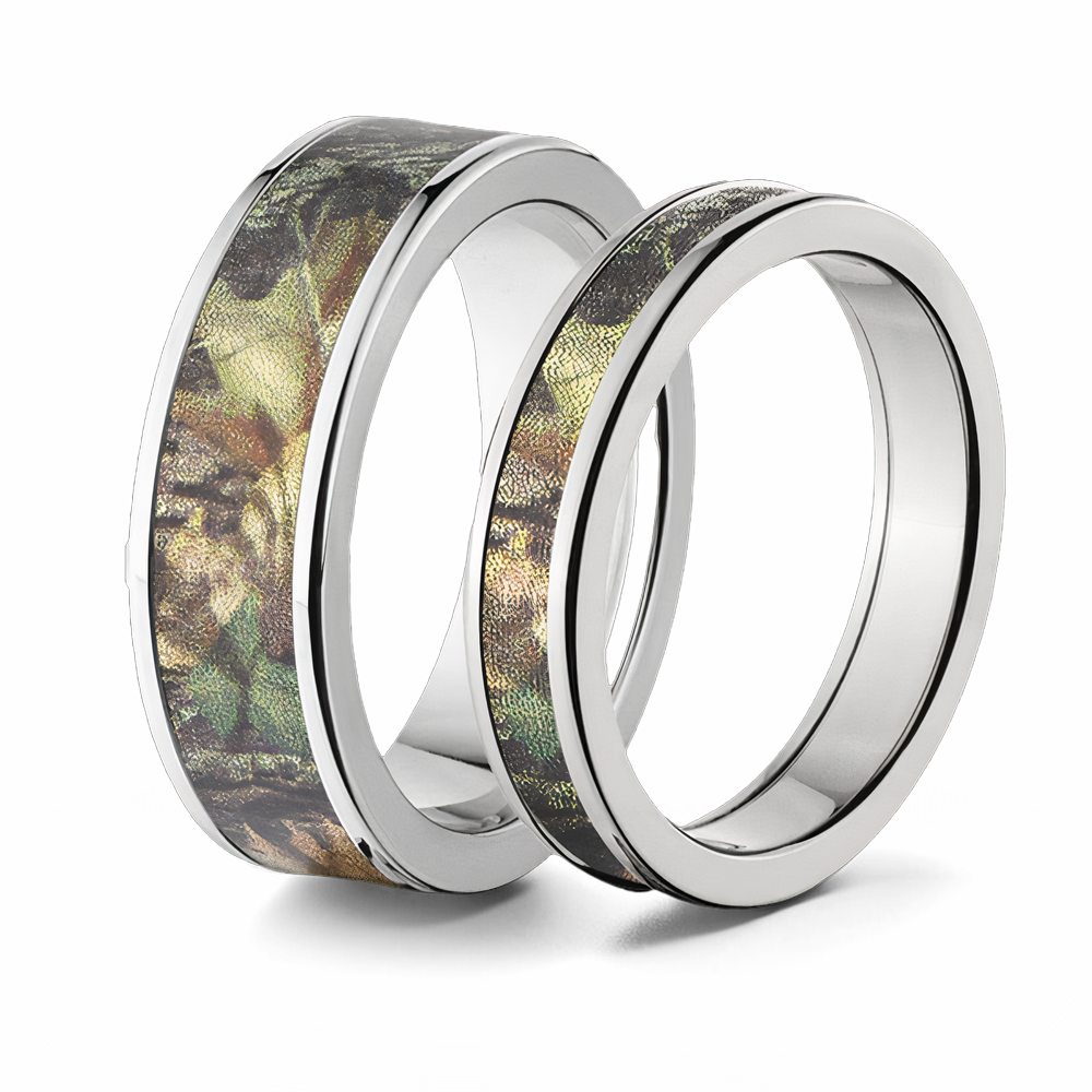 Mossy Oak His and Hers Matching Ring Set Camo Ever After