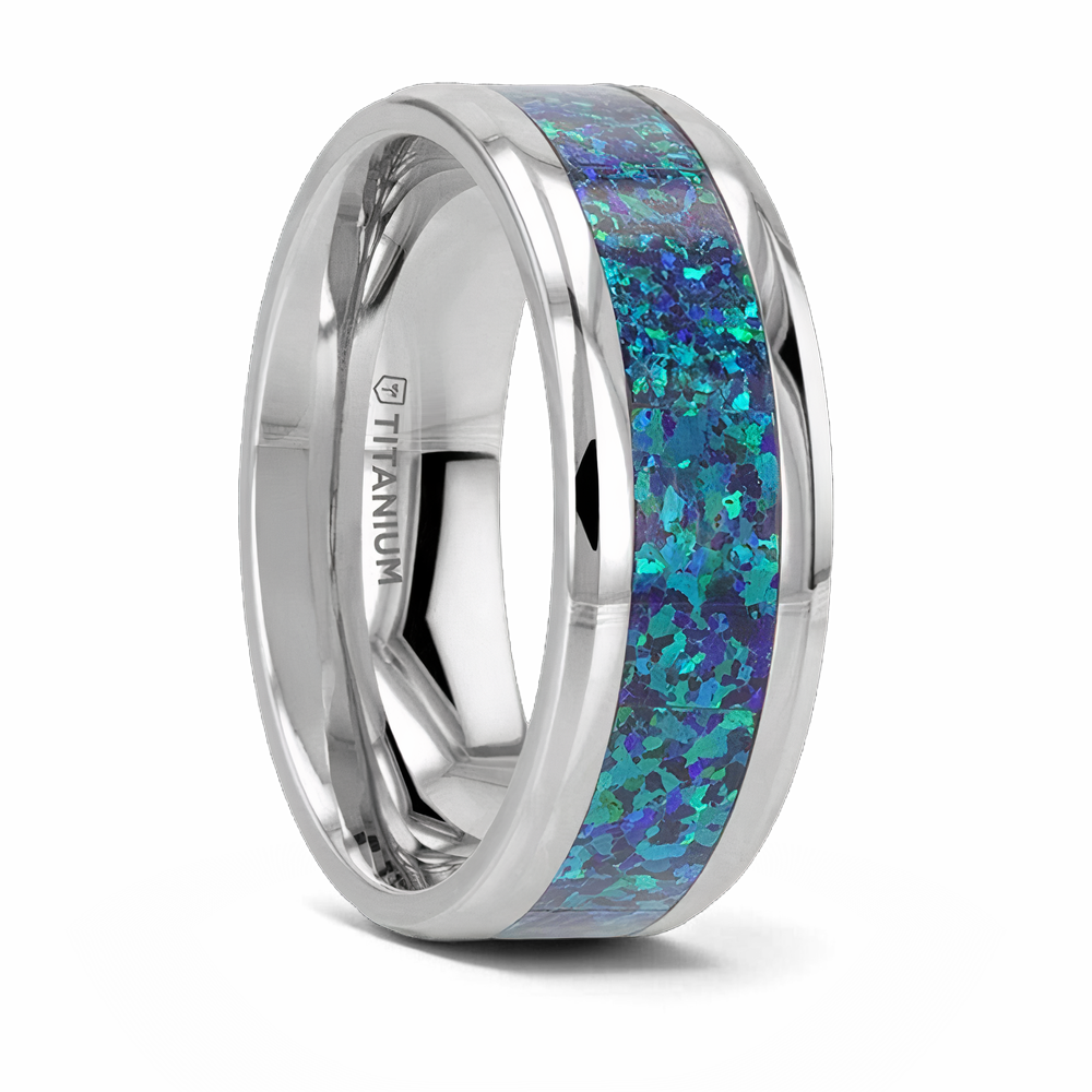 Blue Green Opal Ring