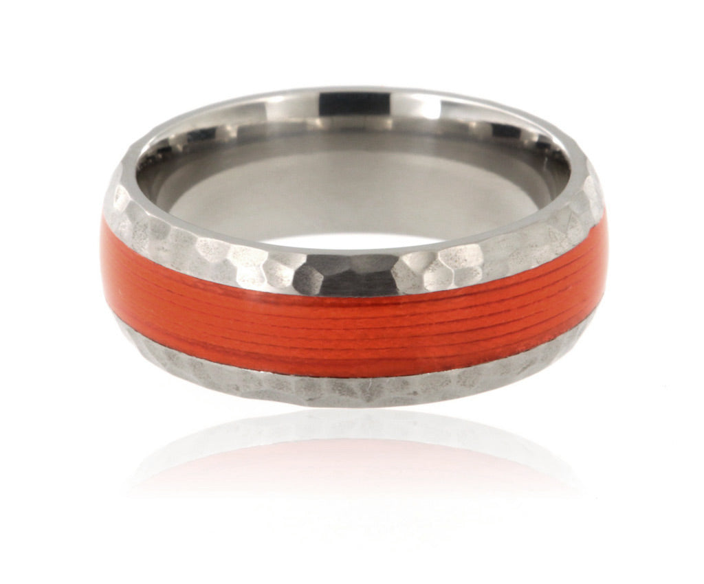 Fishing Line Ring - Orange Camo Ever After