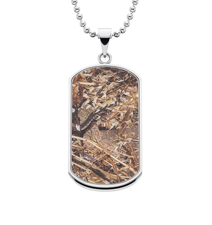 New Cool Camouflage Dog Tag Necklace for Men Stainless Steel