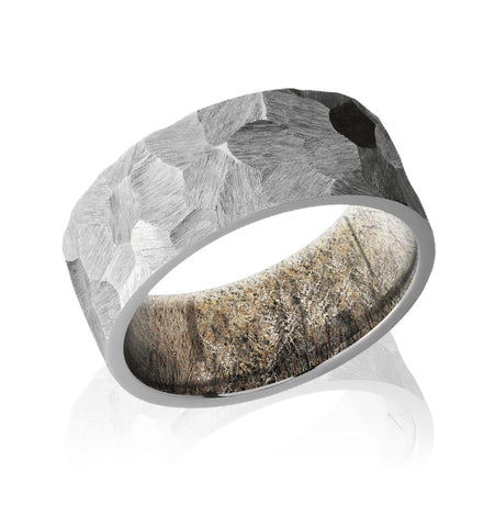 Rock Finish Wedding Ring with Brush Camo Sleeve