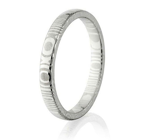 Thin 3mm Damascus Ring