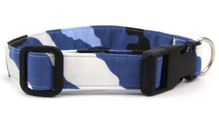 Dark Blue Camo Dog Collar