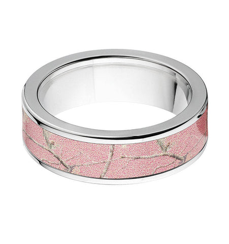 Realtree Pink Camo Wedding Ring - Titanium 7mm