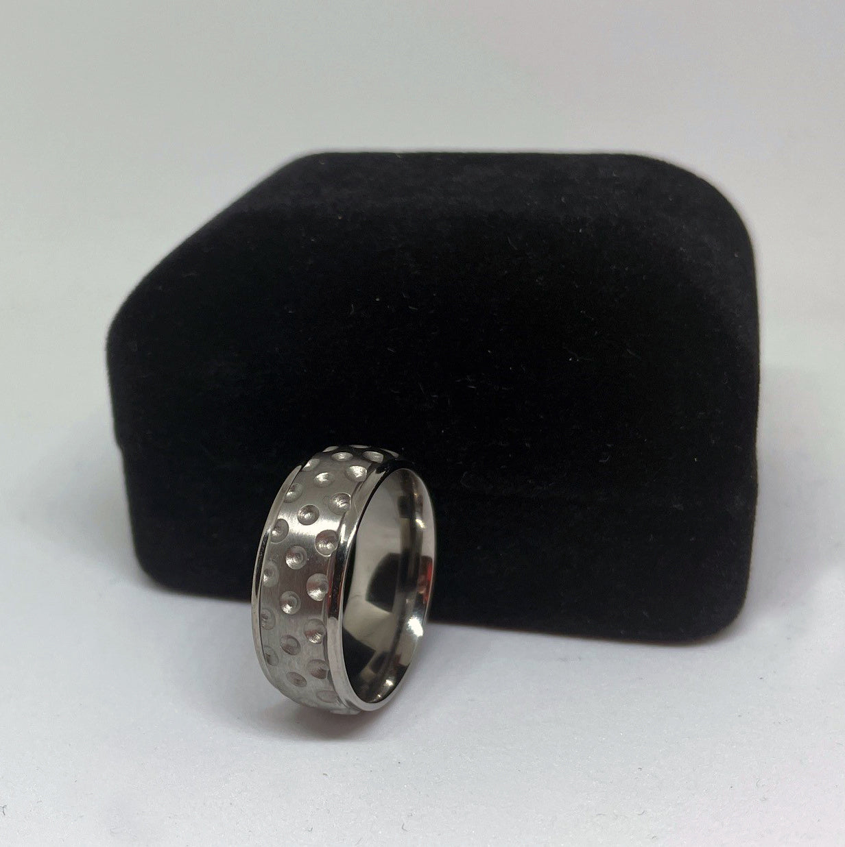 Clearance Golf Ball Pattern Ring -  SIZES 9 & 10.5 