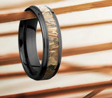 Black King's Field Camo Ring - Zirconium 6mm - Camo Ever After