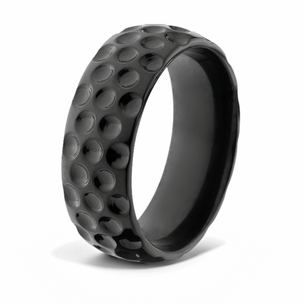Golf Ring in Black Zirconium - 8mm 