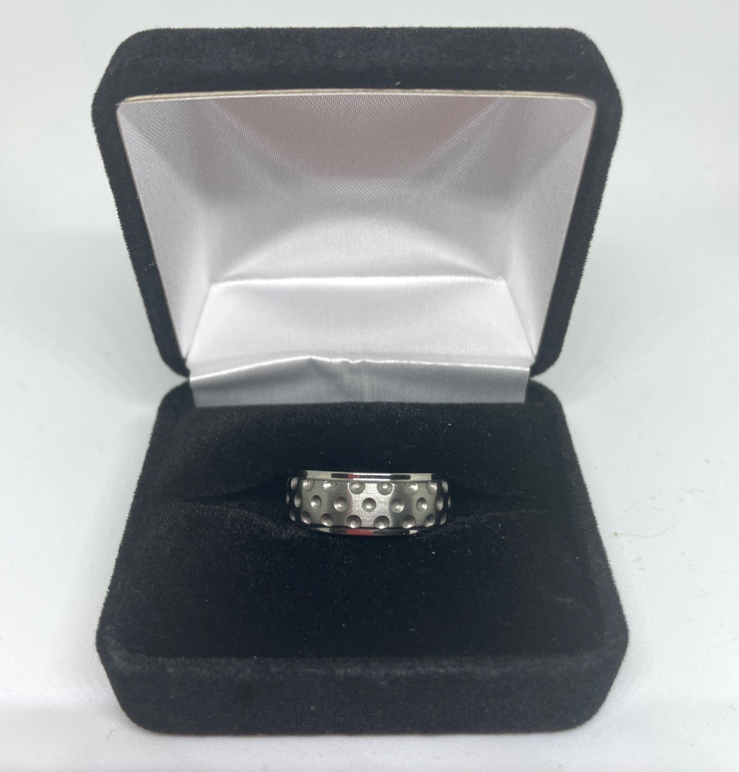 Clearance Golf Ball Pattern Ring -  SIZES 9 & 10.5 