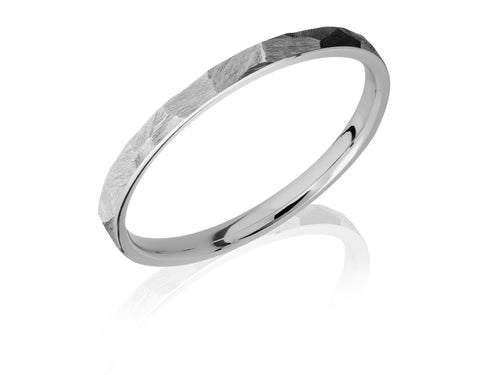 Titanium Ring with Rock Finish - 2mm