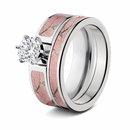Realtree AP Pink Camo Wedding Ring Bridal Set