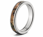 Women's Realtree Camo Ring 4mm Cobalt - Choose Pattern 