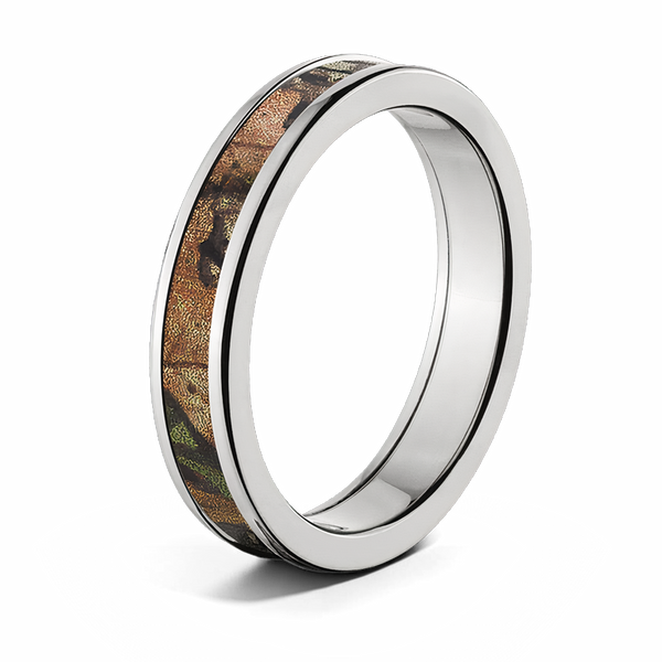 Women's Realtree Camo Ring 4mm Cobalt - Choose Pattern 