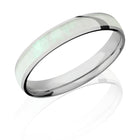 Titanium Wedding Ring with Freshwater Mother of Pearl Inlay 