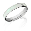 Titanium Wedding Ring with Freshwater Mother of Pearl Inlay - Camo Ever After