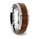Black Walnut Wood Inlay Ring - Tungsten 8mm 