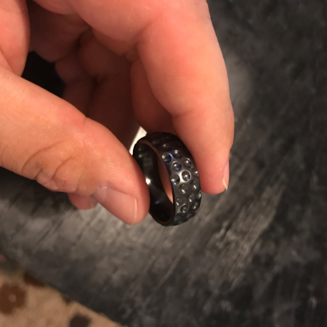 Golf Ring in Black Zirconium - 8mm 