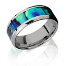 Beveled Abalone Shell Titanium Ring - Camo Ever After