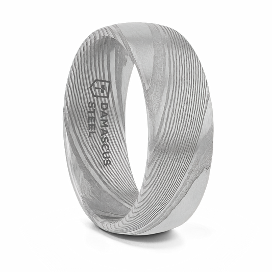 Damascus Steel Ring in 6mm or 8mm 