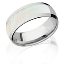 Titanium Wedding Ring with Freshwater Mother of Pearl Inlay - Camo Ever After