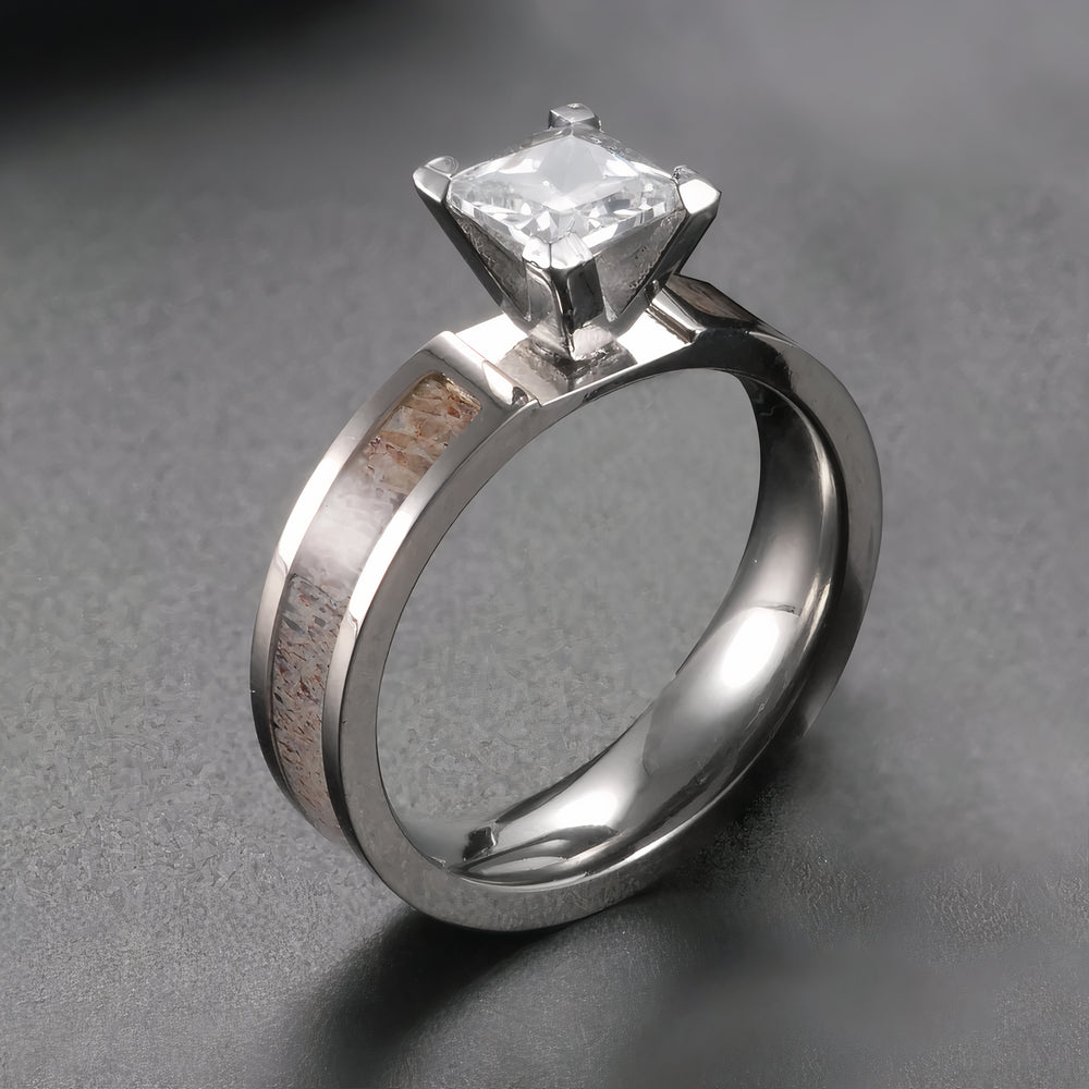 Antler Engagement Ring - 5mm Titanium 