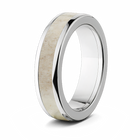 Deer Antler Wedding Band - Titanium 6mm 