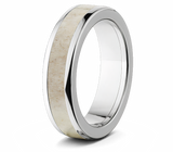 Deer Antler Wedding Band - Titanium 6mm 
