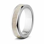Deer Antler Wedding Band - Titanium 6mm 
