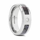 Ombre Antler Inlay Band with Inset Diamond 