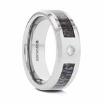 Ombre Antler Inlay Band with Inset Diamond 