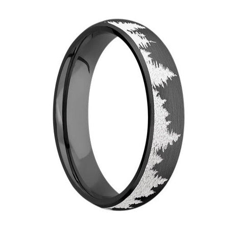 Clearance Black Forest Tree Ring for Her - 5mm SIZE 6.5