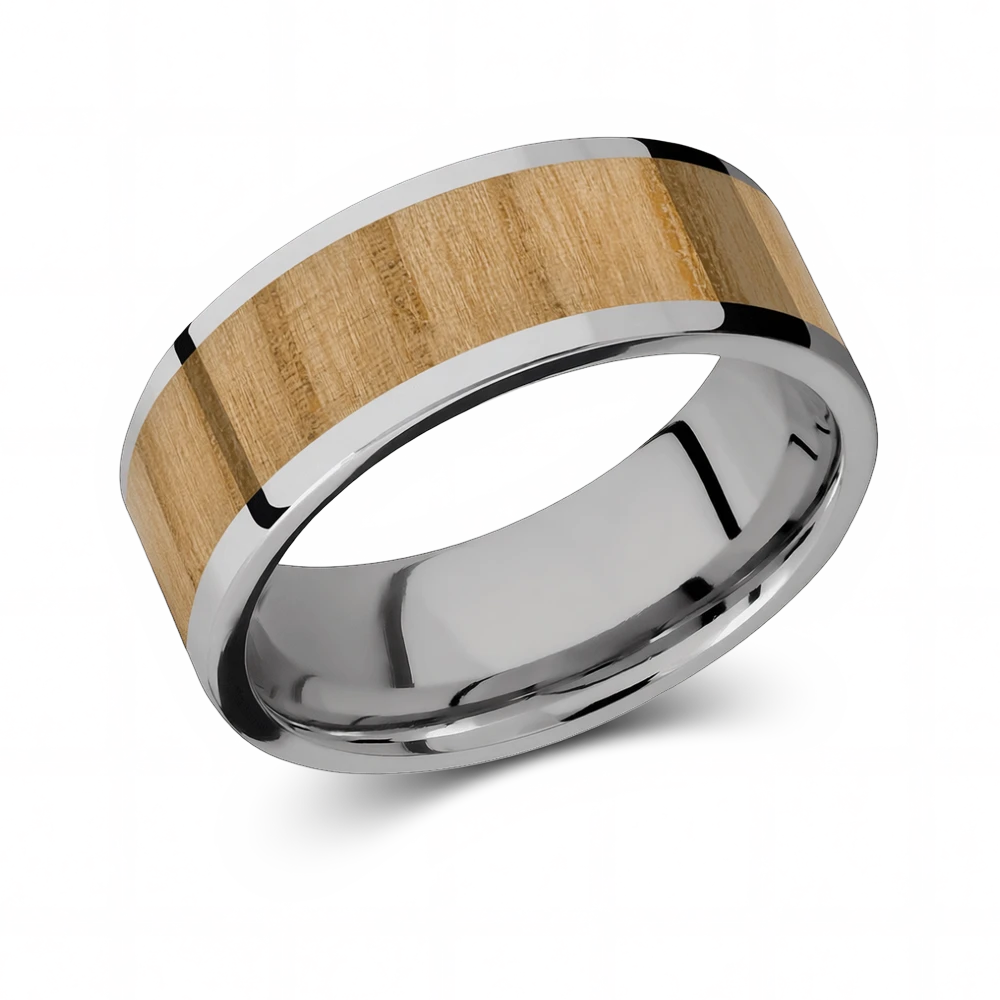 Baseball Bat Ring - Titanium 8mm 