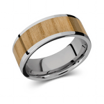 Baseball Bat Ring - Titanium 8mm 