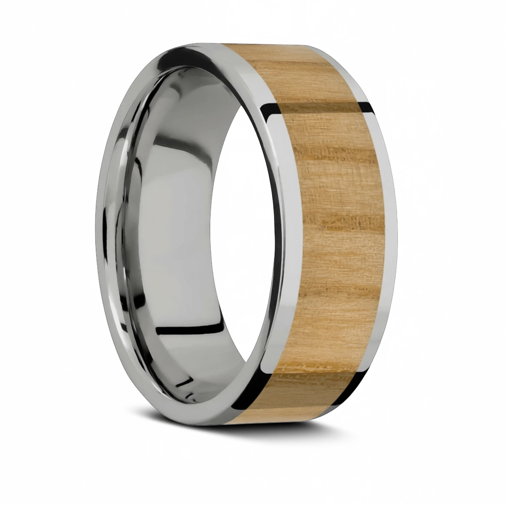 Baseball Bat Ring - Titanium 8mm 