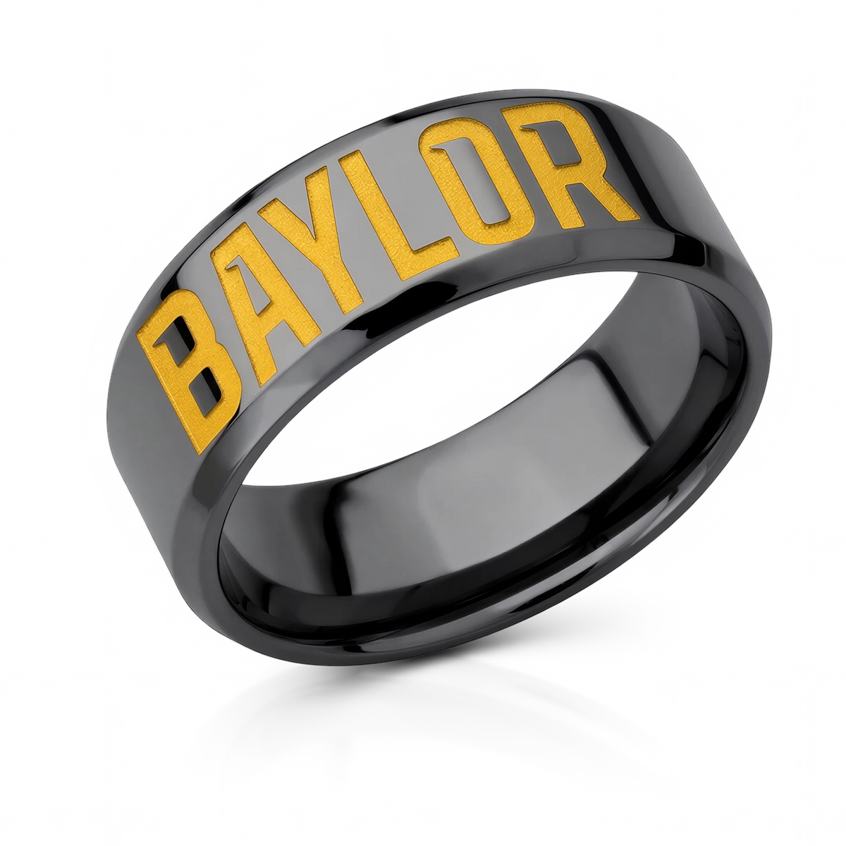 Baylor Ring – Collegiate Band in Titanium or Black Zirconium