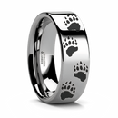 Bear Paw Animal Track Ring in Tungsten 