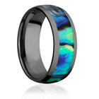 Black Domed Abalone Shell Ring 