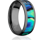 Black Domed Abalone Shell Ring 