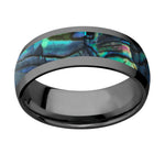 Black Domed Abalone Shell Ring 
