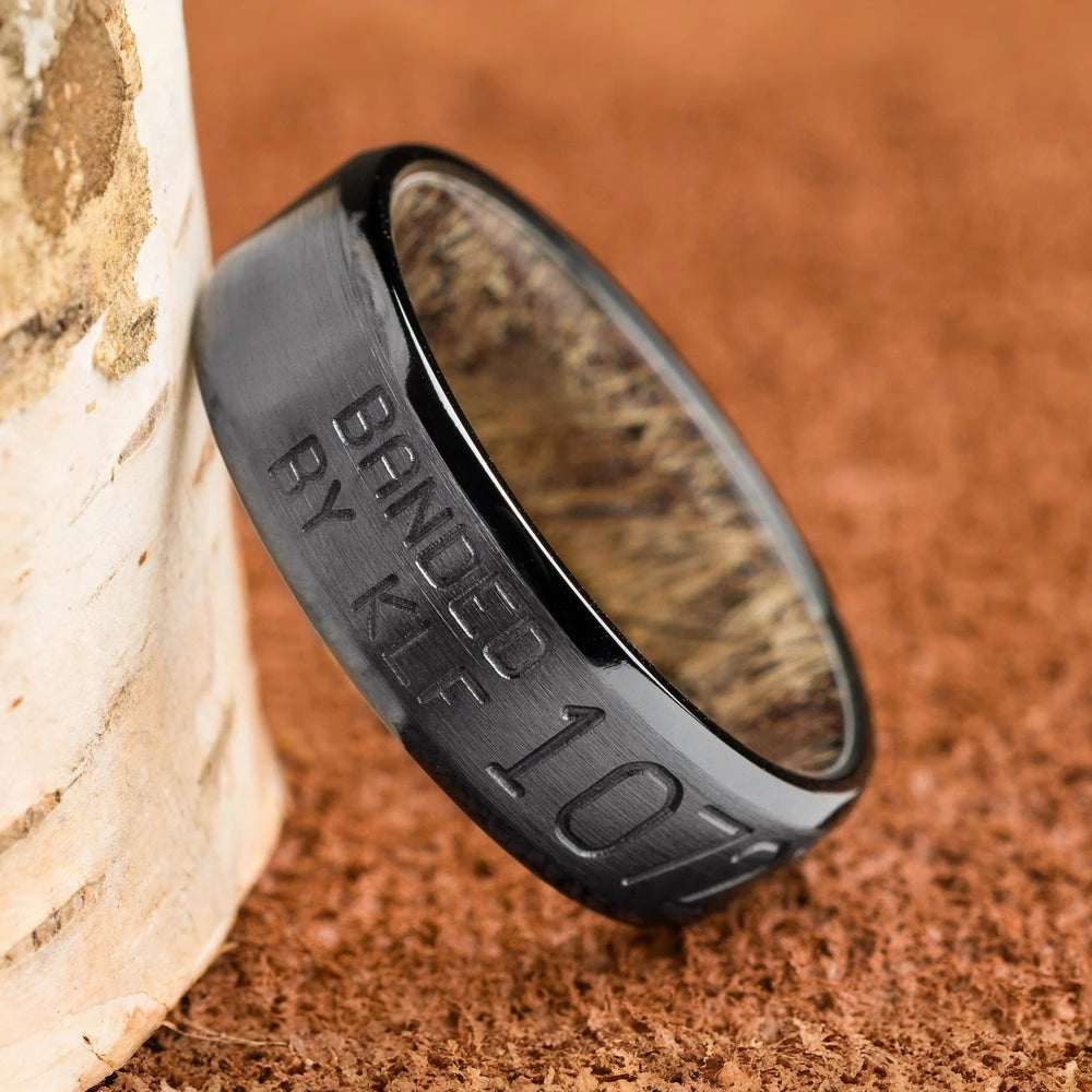 Black Duck Band with Mossy Oak Duck Blind Sleeve - 8mm