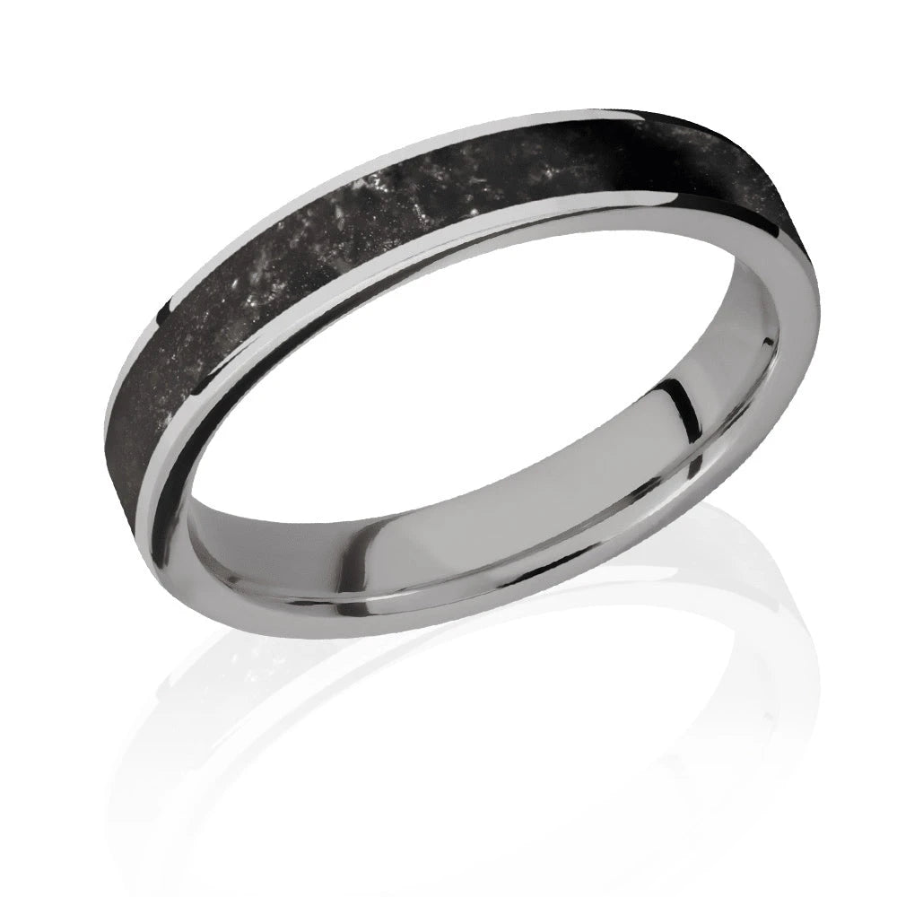 Black Onyx Ring - Titanium 