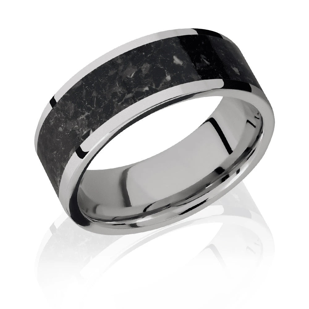 Black Onyx Ring - Titanium 