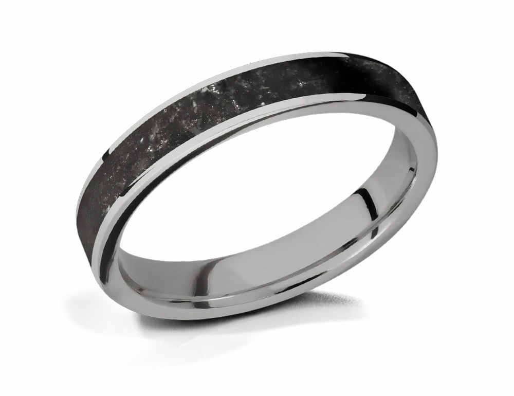 Black Onyx Ring - Titanium 