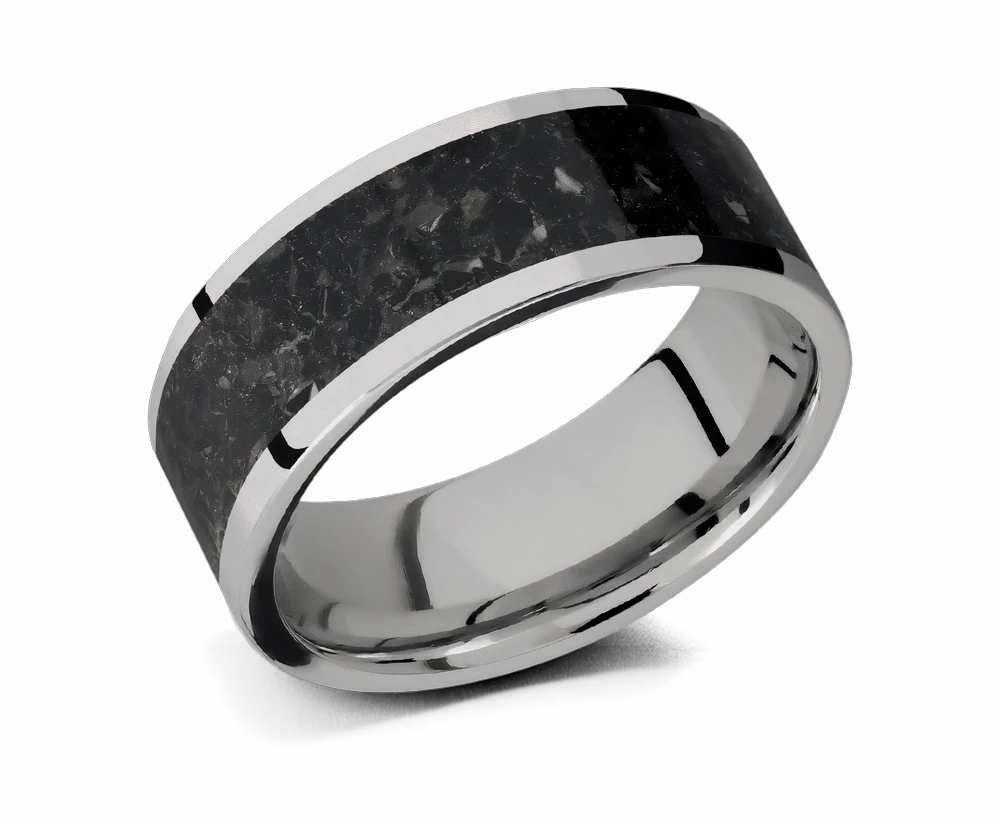 Black Onyx Ring - Titanium 