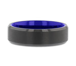 Brushed Center Black Titanium Band with Dual Grooves (Copy) 