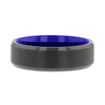 Brushed Center Black Titanium Band with Dual Grooves (Copy) 