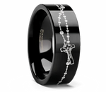 black rosary ring
