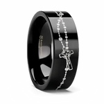 black rosary ring